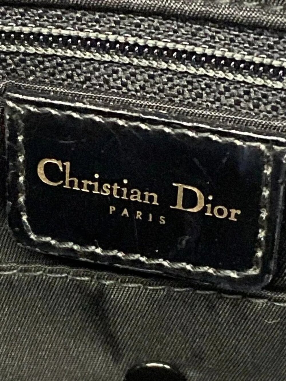 DIOR/ChristianDior Double Saddle Bag Black Patent Leather Handbag - Picture 8 of 15